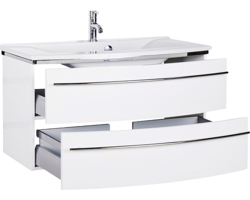 Waschtischunterschrank mit zwei Schubladen und Waschtisch