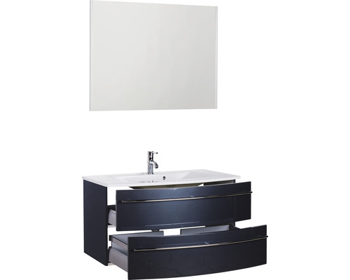 Waschtisch mit Unterschrank und Spiegel für das Badezimmer