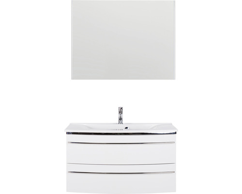 Badezimmer Waschtisch mit Unterschrank und Spiegel