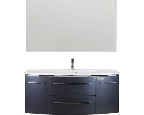 Meuble-lavabo avec meuble sous-lavabo et miroir pour la salle de bain