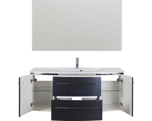 Meuble sous-lavabo avec lavabo et miroir pour la salle de bain