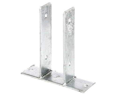 U-Pfostenträger z. Aufschrauben 71 x 200 mm, feuerverzinkt, 1 Stück Pfostenträger aus Metall mit Löchern zur Befestigung