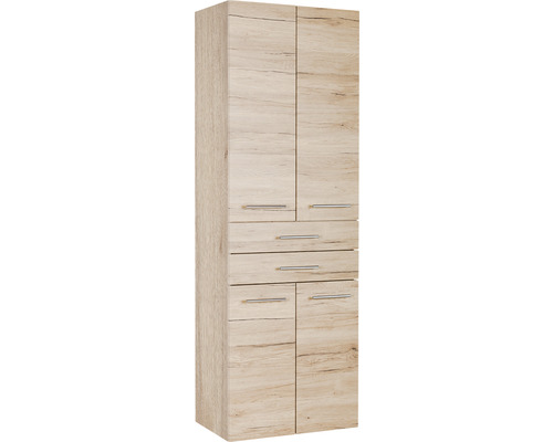Meuble haut Marlin 3040 couleur de façade chêne blanc mat décor bois lxhxp 60 x 178,8 x 34,8 cm