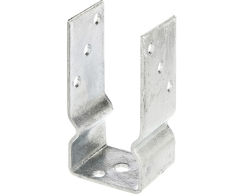 Support de poteaux en u à visser 71x150mm, galvanisé à chaud, 1 unité Support de poteaux en u à visser 71x150mm, galvanisé à chaud, 1 unité