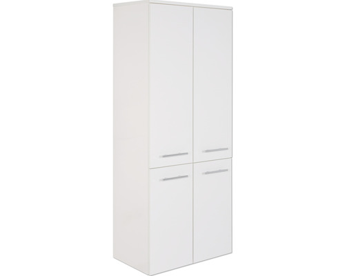 Armoire moyenne Marlin 3040 couleur de façade blanc haute brillance lxhxp 60 x 148,8 x 34,8 cm
