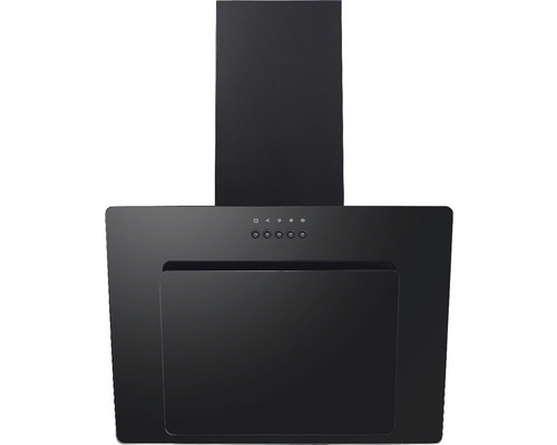 Hotte inclinée PKM 9039 largeur x profondeur 59,5 x 26,2 cm noir Hotte d''extraction noire avec commandes