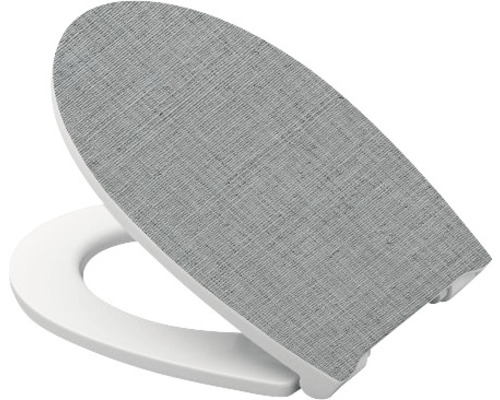 Toilettensitz mit Textilbezug