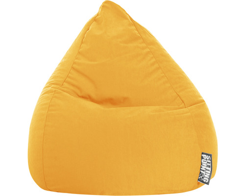 Pouf coussin Sitting Point Beanbag Easy L jaune 70x90 cm