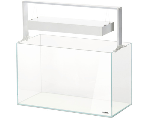 Aquarium AQUAEL UltraScape 60 avec éclairage LED env. 64 l verre optique, verre blanc, sans meuble bas snow