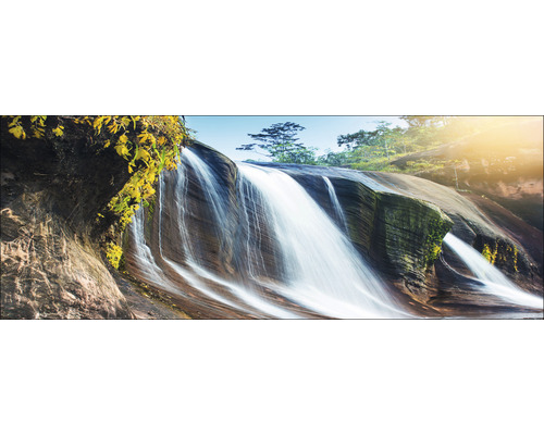 Tableau en verre Jungle Waterfall 30x80 cm