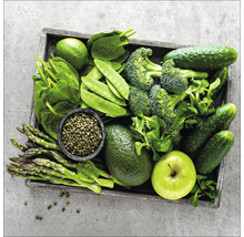 Glasbild Vegetable Cuisine I 20x20 cm