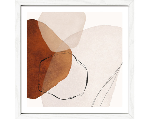 Gerahmtes Bild Lines and Shapes XIII 28x28 cm Gerahmtes abstraktes Wandbild mit geometrischen Formen