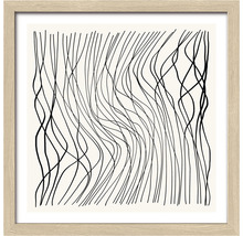 Image encadrée avec un motif de lignes abstraites