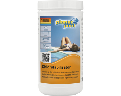 Granulés stabilisateur de chlore Planet Pool 1 kg Planet Pool stabilisateur de chlore pour la stabilisation du chlore dans l''eau de piscine