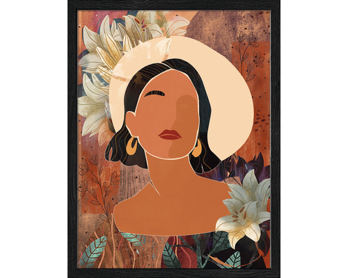 Gerahmtes Bild Flower Girl Ill. 33x43 cm