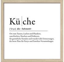 Gerahmtes Bild Küche 33x33 cm