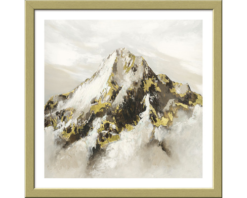 Tableau encadré Golden Mountain 33x33 cm