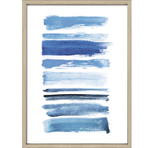 Image encadrée avec des accents de couleur bleus