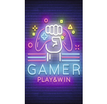 Enseigne au néon avec l''inscription Gamer Play and Win