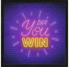 Gerahmtes Bild You Win 33x33 cm