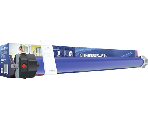 Chamberlain Rollladenmotor mit Fernbedienung und einer maximalen Zugkraft von 30 Kilogramm