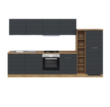 Cuisine complète avec appareils Held Möbel Florenz 330 cm gris mat démontée variante réversible 1109.6293