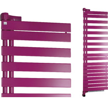 Radiateur électrique de salle de bains Zehnder Roda Twisst Spa Air 1340x550 mm 1000 watts rose