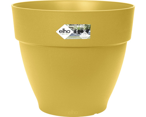 Blumenkasten elho Vibia Campana 35 Kunststoff Ø 35 cm H 29,7 cm honig gelb Gelber Blumentopf aus Kunststoff