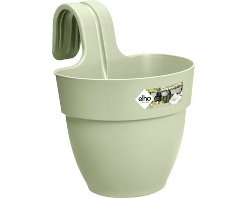 Pot suspendu Elho Vibia Campana plastique 20,5 x 20,5 x 26,5 cm vert pistache Jardinière à suspendre