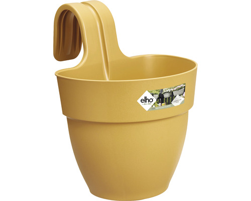 Pot suspendu jardinière Elho Vibia Campana plastique 20,5 x 20,5 x 26,5 cm jaune miel