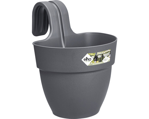 Pot suspendu jardinière Elho Vibia Campana plastique 20,5 x 20,5 x 26,5 cm anthracite