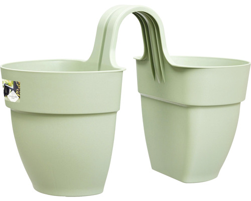 Jardinière Elho Vibia Campana Flower Twin 21 plastique 21 x 38,4 x 26,5 cm vert pistache