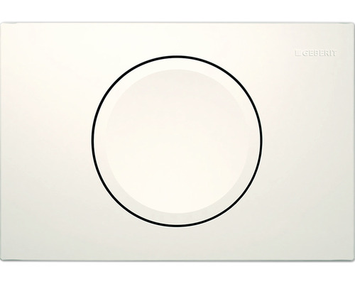 Plaque de commande GEBERIT Delta 15 plaque brillant / touche blanc brillant 115.120.11.5