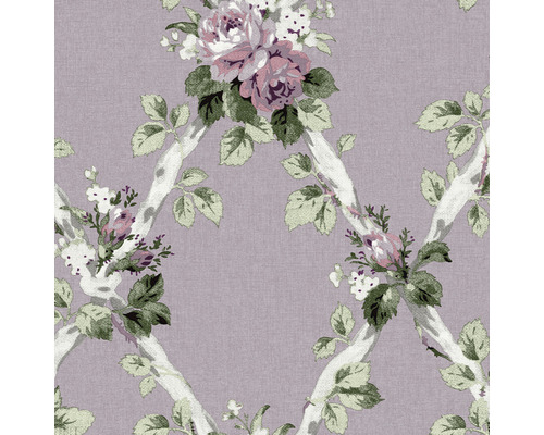 Papier peint intissé Oiseaux Utopia 1005 x 52cm Mauve, violet