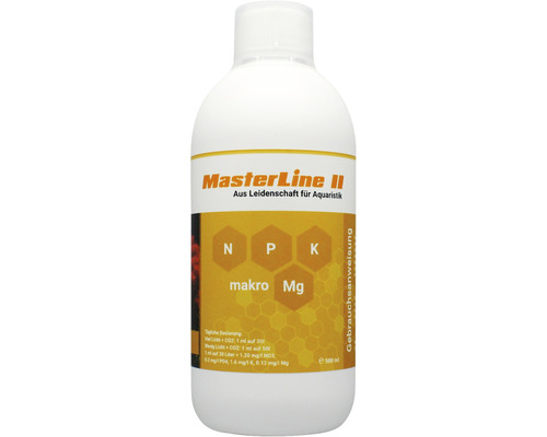 Engrais pour plantes d'aquarium MasterLine II 500 ml engrais combiné macronutriments
