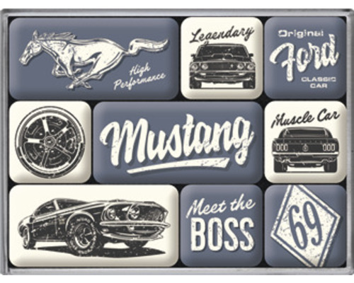 Magnet-Set Ford Mustang 6x8 cm