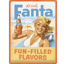 Plaque en tôle Fanta Beach Girl 30x40 cm-thumb-0