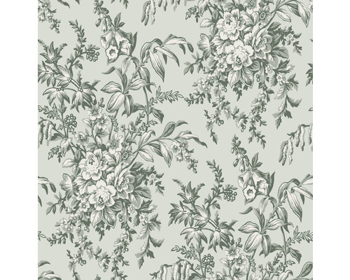 Vliestapete 114899 Laura Ashley Picardie Grün Tapete mit floralem Muster