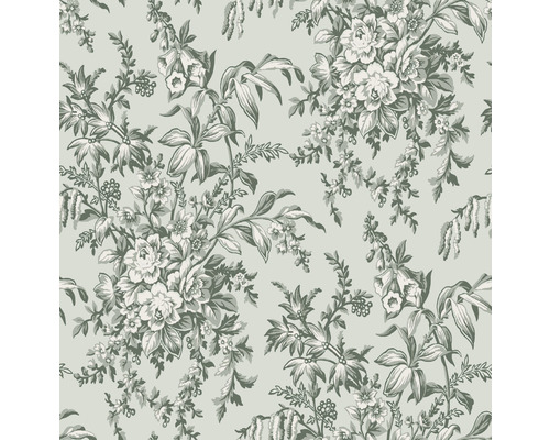 Papier peint intissé 114899 Laura Ashley Picardie vert