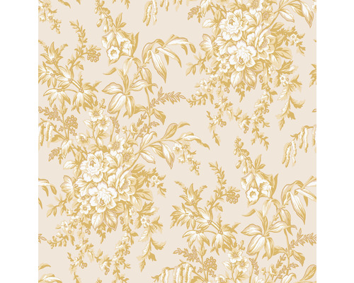 Papier peint intissé 114900 Laura Ashley Picardie jaune