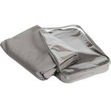 Housse de protection grise avec fenêtre transparente