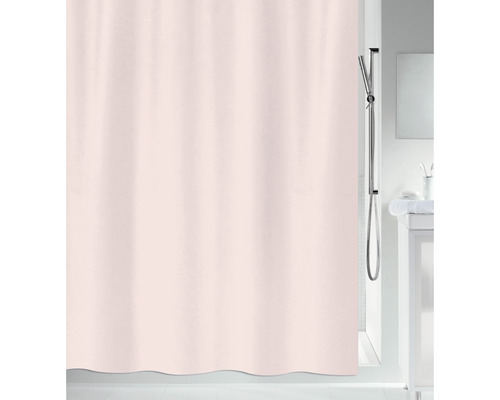 Rideau de douche spirella Primo en textile 180 x 200 cm rose