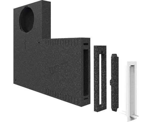 Puits d''isolation pour coffre mural avec coffre de volet roulant