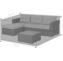 Housse de protection pour salon de jardin avec les dimensions 185 cm x 125 cm x 85 cm