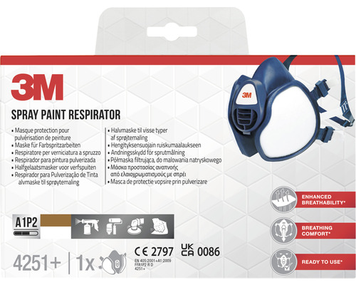 3M Masque de peinture A1P2, protection respiratoire