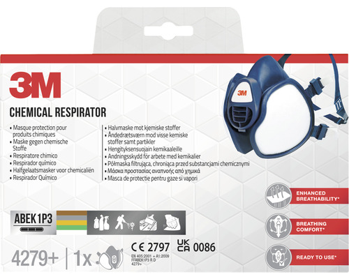 Masque de protection chimique 3M avec filtre ABEK1P3