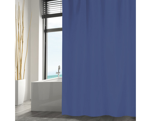 Rideau de douche MSV Navy textile 180 x 200 cm navy blue