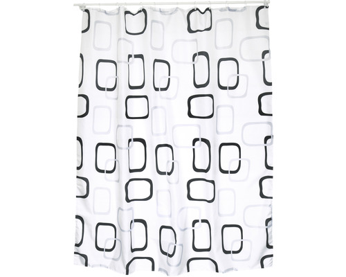 Duschvorhang mit eckigem Muster
