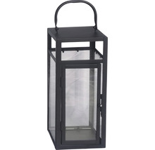 Lanterne décorative en métal et verre avec poignée