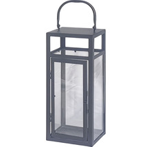 Lanterne avec cadre en métal et panneaux en verre